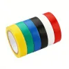 Black PVC electrical insulating tape, high-temperature resistant and waterproof electrical tape, multi-color wire wrapping special release film adhesive, flame-retardant custom 0.13mm*17mm*10y Specification image